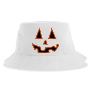 Pumpkin Halloween Jack O Lantern Face Sustainable Bucket Hat