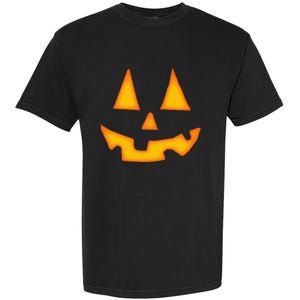 Pumpkin Halloween Jack O Lantern Face Garment-Dyed Heavyweight T-Shirt