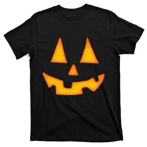 Pumpkin Halloween Jack O Lantern Face T-Shirt