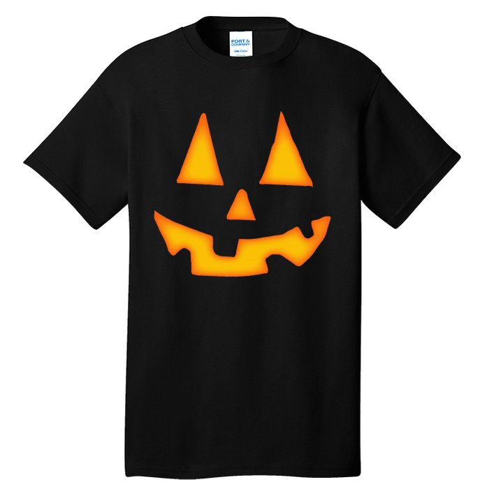 Pumpkin Halloween Jack O Lantern Face Tall T-Shirt