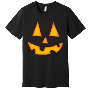 Pumpkin Halloween Jack O Lantern Face Premium T-Shirt