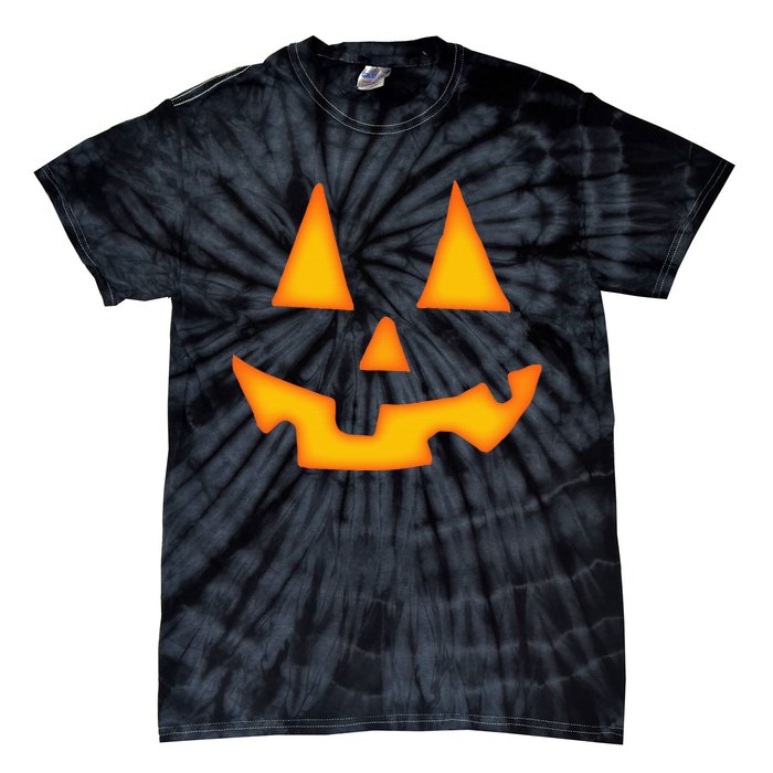 Pumpkin Halloween Jack O Lantern Face Tie-Dye T-Shirt