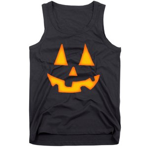 Pumpkin Halloween Jack O Lantern Face Tank Top