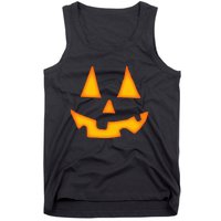 Pumpkin Halloween Jack O Lantern Face Tank Top