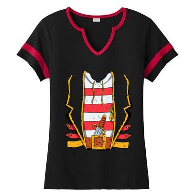 Pirate Halloween Kids Costume Ladies Halftime Notch Neck Tee