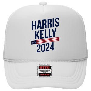 President Harris Kelly 2024 Kamala Harris Mark Kelly Vote High Crown Mesh Back Trucker Hat