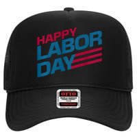 Parade Happy Labor Day High Crown Mesh Back Trucker Hat