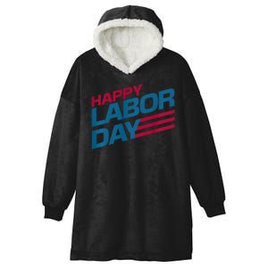 Parade Happy Labor Day Hooded Wearable Blanket