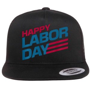 Parade Happy Labor Day Flat Bill Trucker Hat