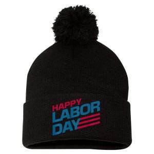 Parade Happy Labor Day Pom Pom 12in Knit Beanie