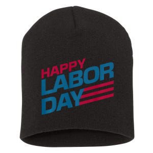 Parade Happy Labor Day Short Acrylic Beanie