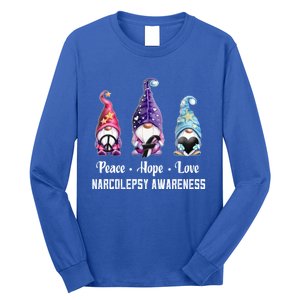 Peace Hope Love Gnomes Narcolepsy Awareness Gift Long Sleeve Shirt