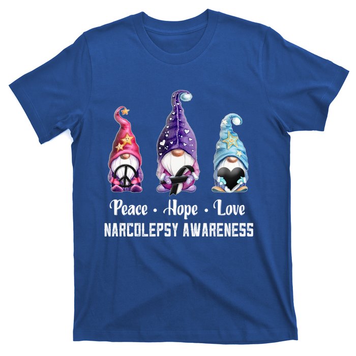 Peace Hope Love Gnomes Narcolepsy Awareness Gift T-Shirt