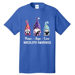 Peace Hope Love Gnomes Narcolepsy Awareness Gift Tall T-Shirt