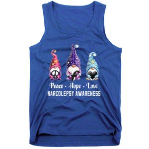 Peace Hope Love Gnomes Narcolepsy Awareness Gift Tank Top