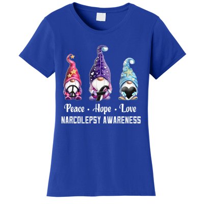 Peace Hope Love Gnomes Narcolepsy Awareness Gift Women's T-Shirt