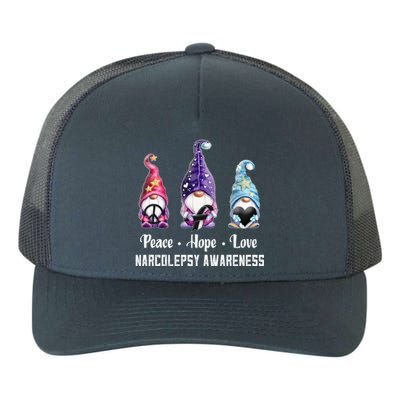 Peace Hope Love Gnomes Narcolepsy Awareness Gift Yupoong Adult 5-Panel Trucker Hat