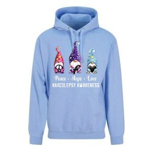 Peace Hope Love Gnomes Narcolepsy Awareness Gift Unisex Surf Hoodie