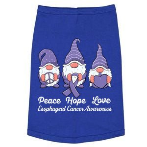 Peace Hope Love Ribbon Gnomes Esophageal Cancer Awareness Gift Doggie Tank