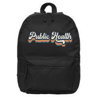 Public Health Life Appreciation Healthcare Worker Vintage 16 in Basic Backpack