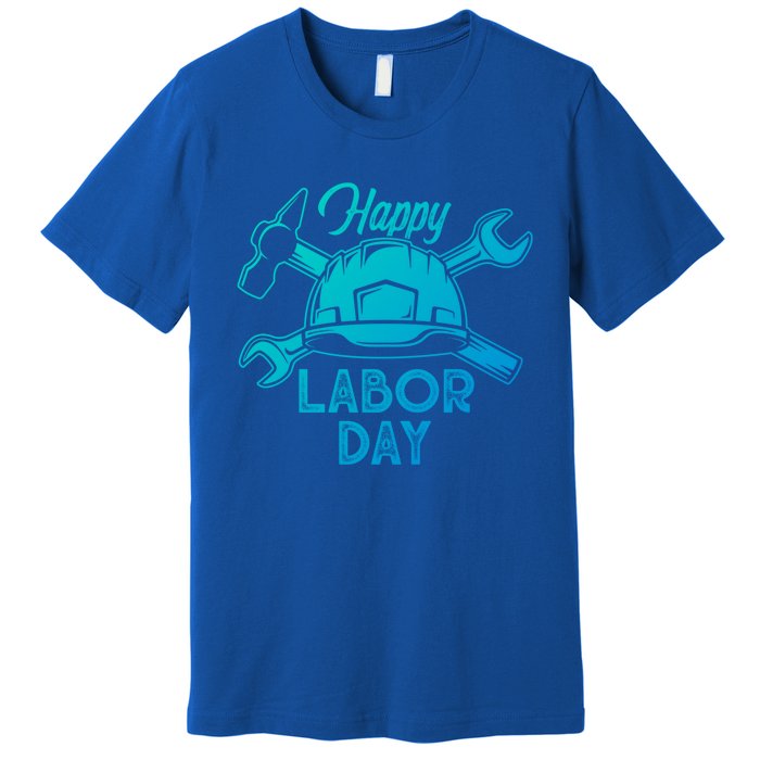 Proud Happy Labor Day Workers Union Strong Usa Flag Great Gift Premium T-Shirt