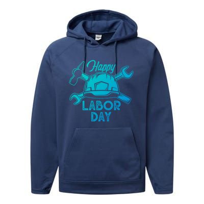 Proud Happy Labor Day Workers Union Strong Usa Flag Great Gift Performance Fleece Hoodie