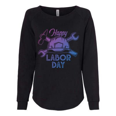 Proud Happy Labor Day Workers Union Strong Usa Flag Great Gift Womens California Wash Sweatshirt