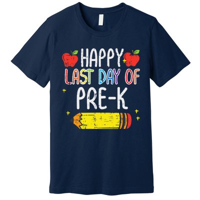 Pencil Happy Last Day Of PreK School Graduation Teacher Premium T-Shirt