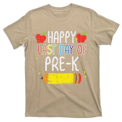 Pencil Happy Last Day Of PreK School Graduation Teacher T-Shirt