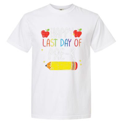 Pencil Happy Last Day Of PreK School Graduation Teacher Garment-Dyed Heavyweight T-Shirt