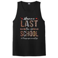 Paraprofessional Happy Last Day Of School Funny Leopard PosiCharge Competitor Tank