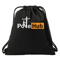 Pole Hub Lineman Line Worker Utility Pole Funny Lineman Fun Drawstring Bag