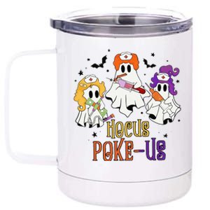 Phlebotomist HalloweenMedical Lab TechEr Crew Spooky Nurse Gift 12 oz Stainless Steel Tumbler Cup