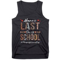 Paraprofessional Happy Last Day Of School Funny Leopard Tank Top