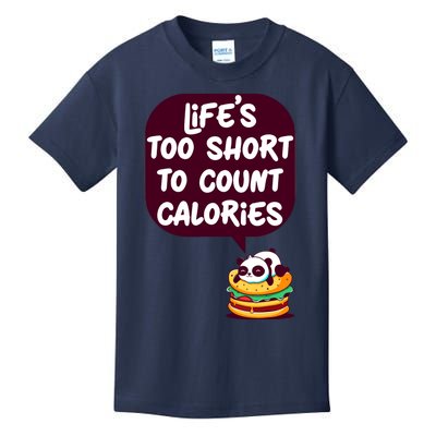 Panda Hamburger Lifes Too Short To Count Calories Kids T-Shirt