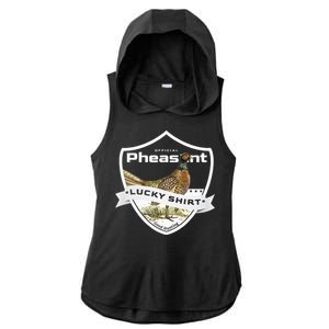 Pheasant Hunter Lucky Charm As Pheasant Hunting Vest Ladies PosiCharge Tri-Blend Wicking Draft Hoodie Tank