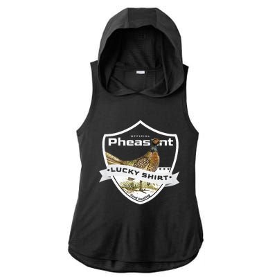 Pheasant Hunter Lucky Charm As Pheasant Hunting Vest Ladies PosiCharge Tri-Blend Wicking Draft Hoodie Tank