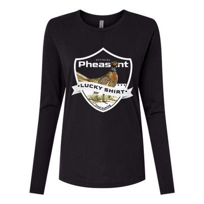 Pheasant Hunter Lucky Charm As Pheasant Hunting Vest Womens Cotton Relaxed Long Sleeve T-Shirt