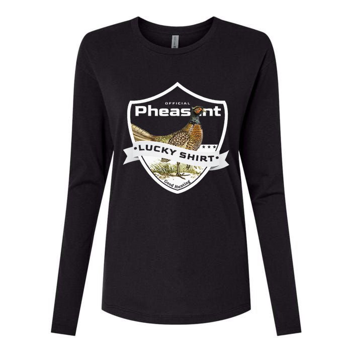 Pheasant Hunter Lucky Charm As Pheasant Hunting Vest Womens Cotton Relaxed Long Sleeve T-Shirt