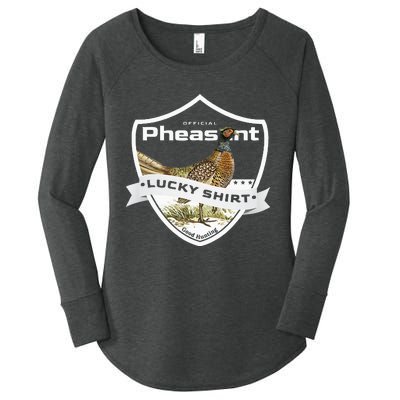 Pheasant Hunter Lucky Charm As Pheasant Hunting Vest Women's Perfect Tri Tunic Long Sleeve Shirt