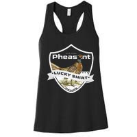 Pheasant Hunter Lucky Charm As Pheasant Hunting Vest Women's Racerback Tank