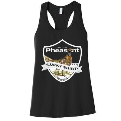 Pheasant Hunter Lucky Charm As Pheasant Hunting Vest Women's Racerback Tank