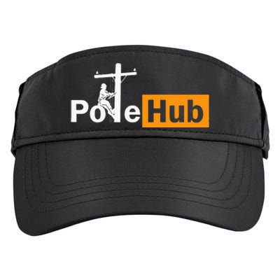 Pole Hub Lineman Line Worker Utility Pole Funny Lineman Fun Adult Drive Performance Visor