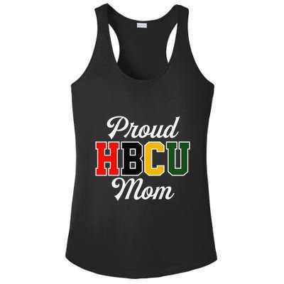 Proud HBCU Mom Black College and University Mother's Day Ladies PosiCharge Competitor Racerback Tank