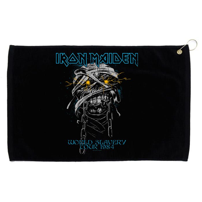 Powerslave Head Mummy Black Grommeted Golf Towel