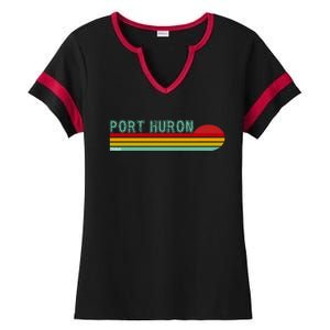 Port Huron Michigan Ladies Halftime Notch Neck Tee