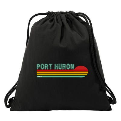 Port Huron Michigan Drawstring Bag