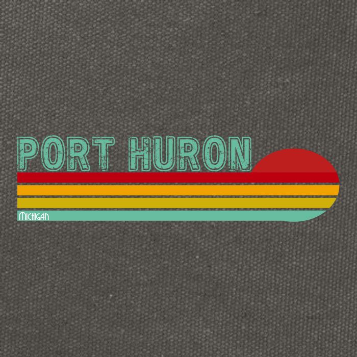 Port Huron Michigan Cotton Canvas Backpack