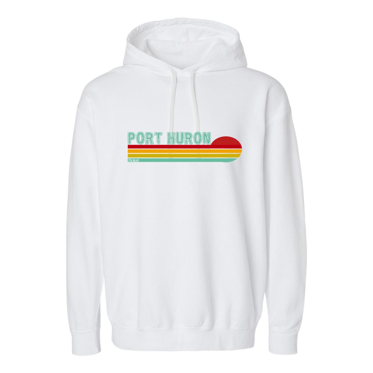 Port Huron Michigan Garment-Dyed Fleece Hoodie