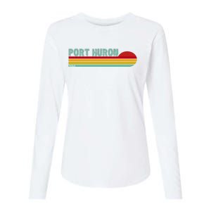 Port Huron Michigan Womens Cotton Relaxed Long Sleeve T-Shirt